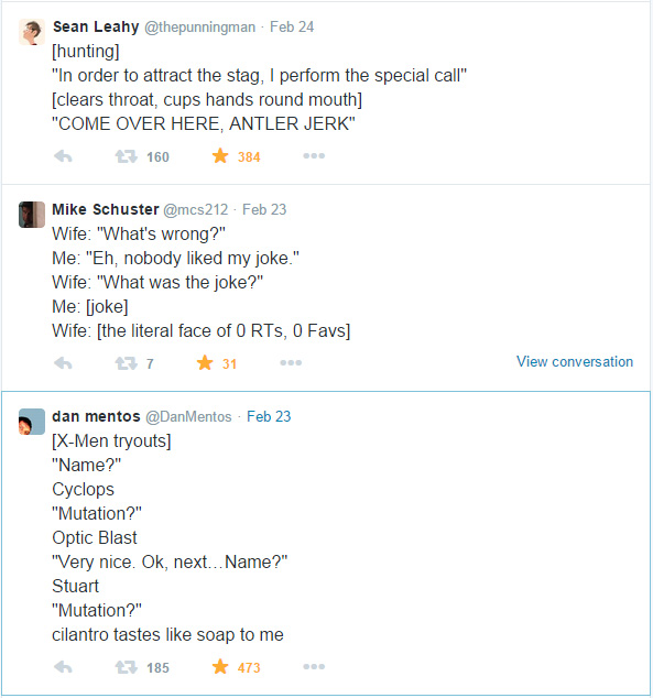 an image of three tweets