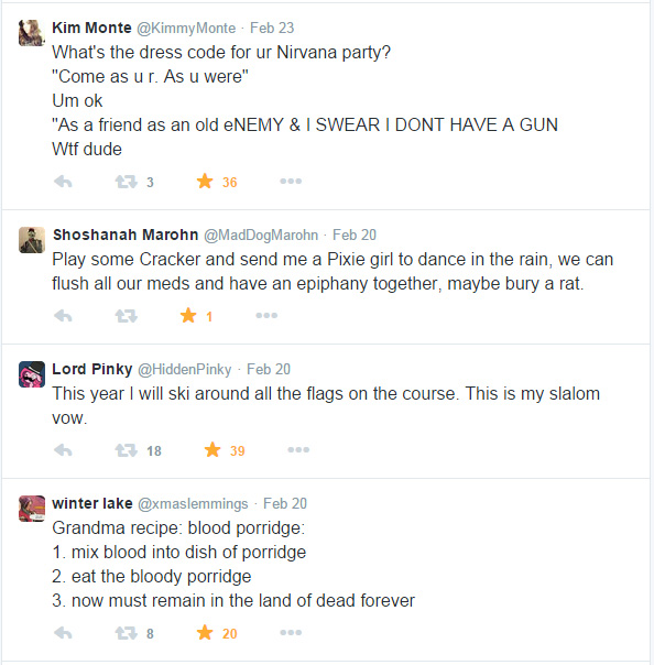 a set of tweets