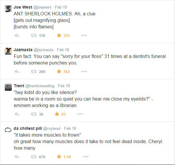 set of tweets